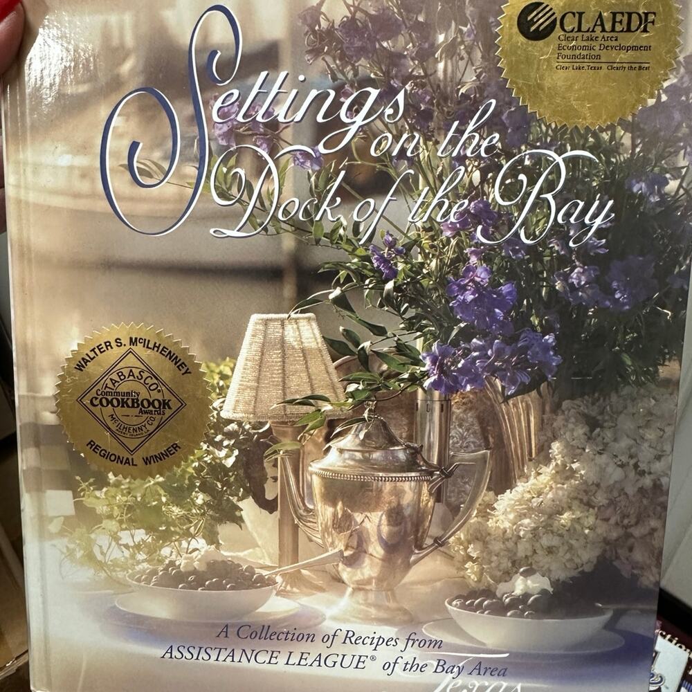 Settings on the Dock of the Bay Vintage Cookbook Hardback